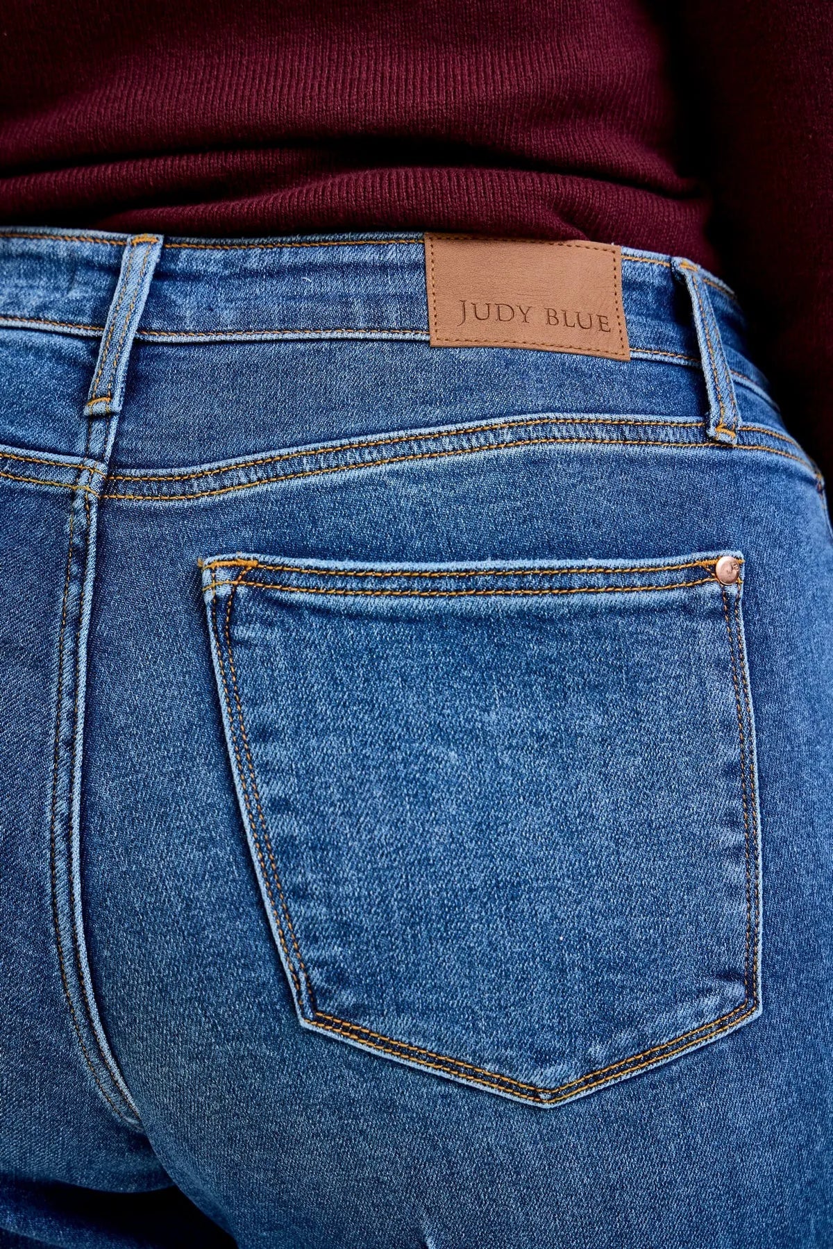 Kimberly Front Seam Detail & Cuffed Straight Fit Jeans - PLUS