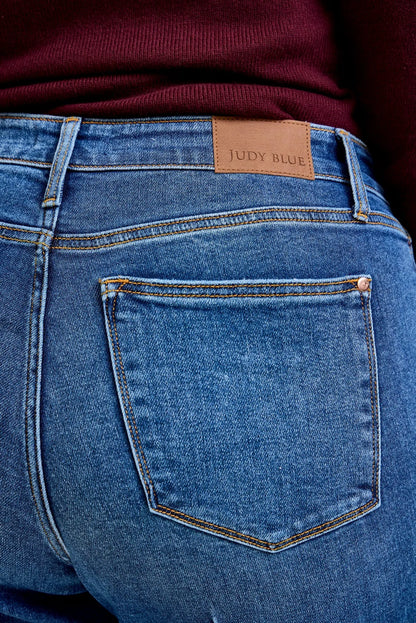 Kimberly Front Seam Detail & Cuffed Straight Fit Jeans - PLUS