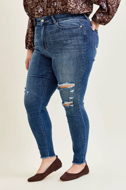 Sienna Skinny Jeans with Rips - PLUS