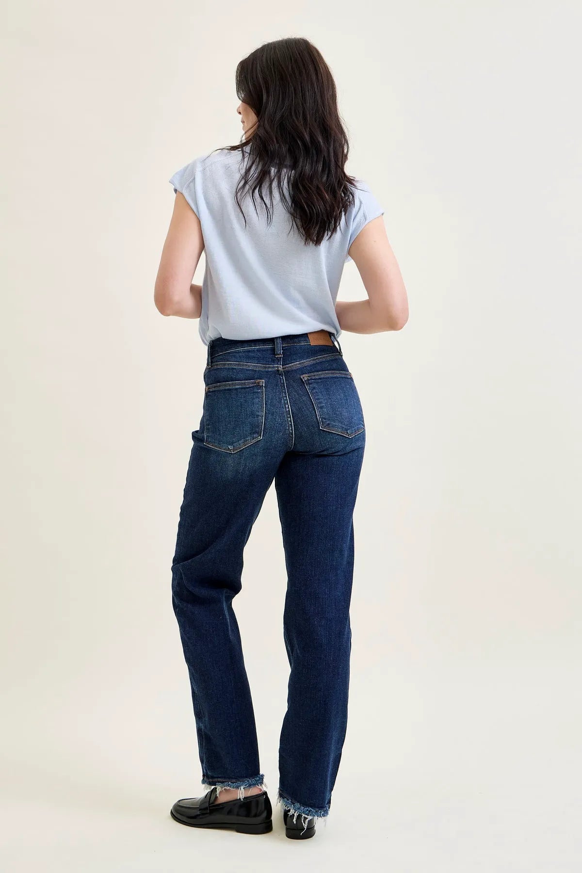 Kimberly Straight Leg with Fray Hem