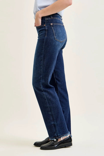 Kimberly Straight Leg with Fray Hem