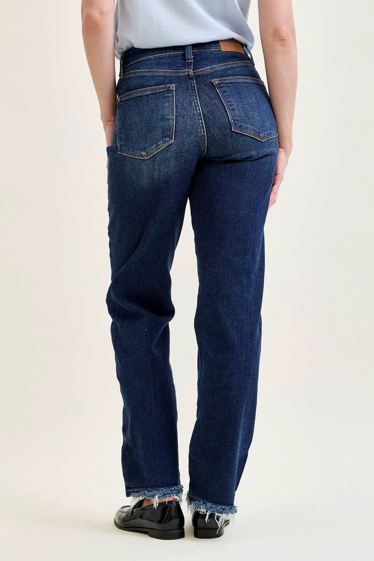 Kimberly Straight Leg with Fray Hem
