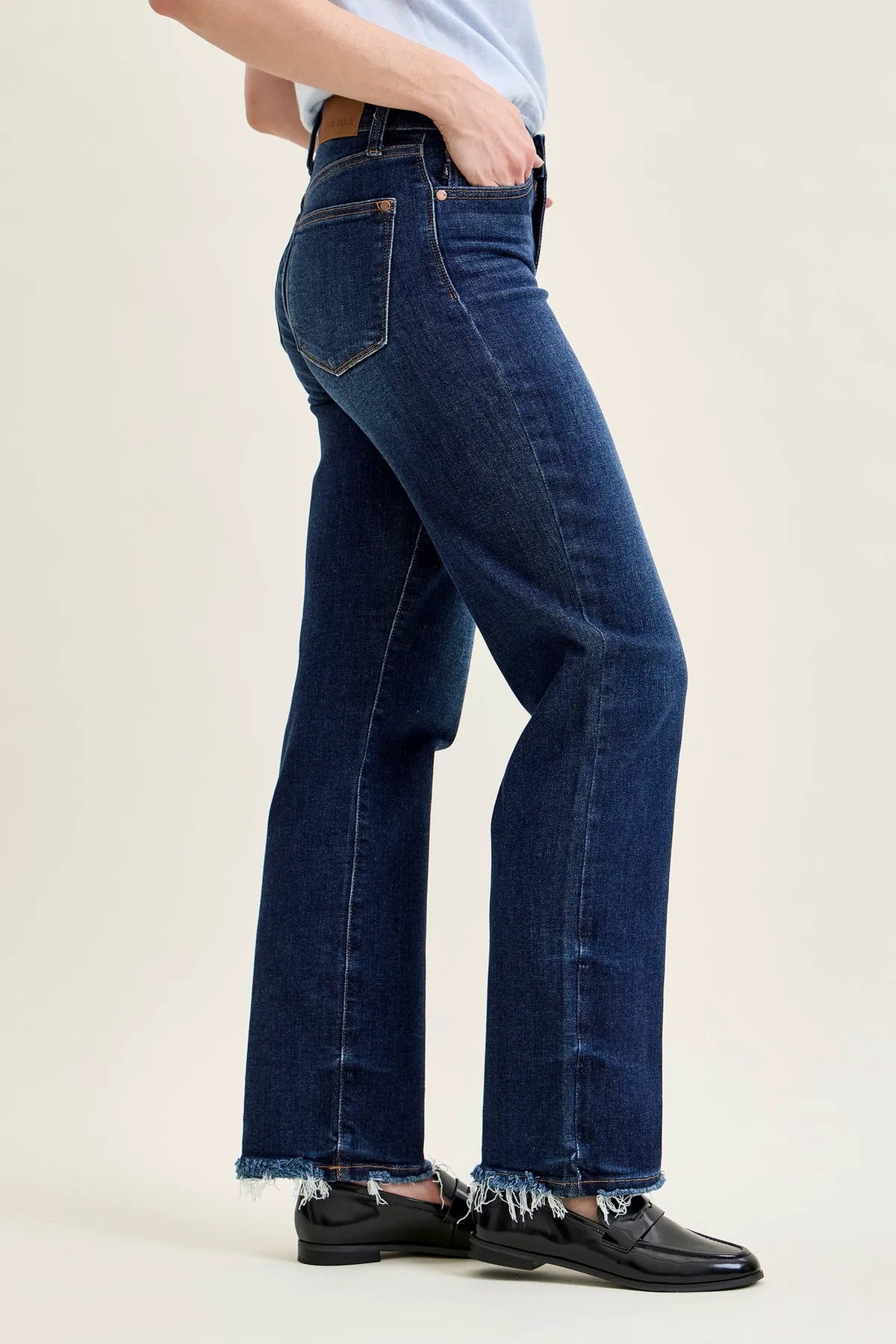 Kimberly Straight Leg with Fray Hem