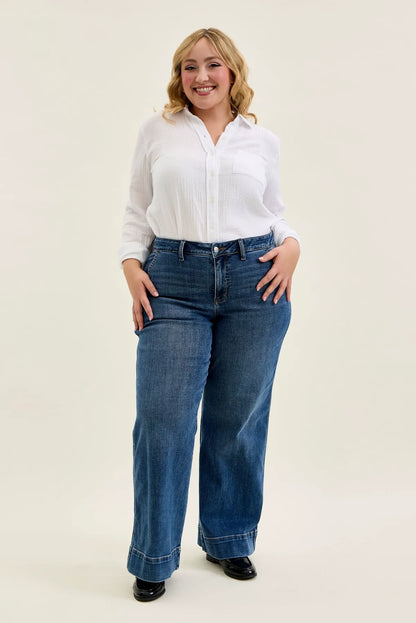 Lux Retro Wide Trouser (Petite) - PLUS