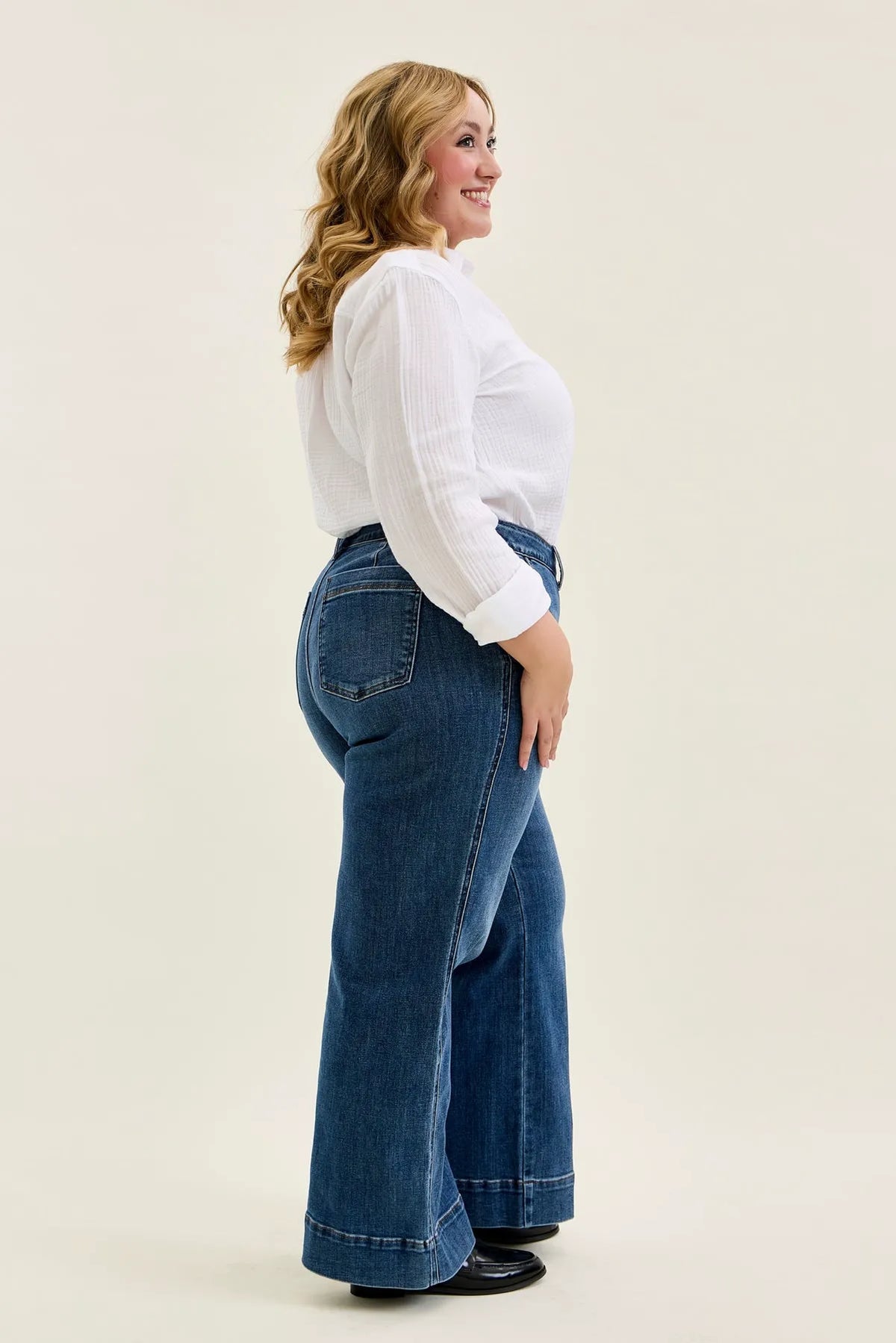 Lux Retro Wide Trouser (Petite) - PLUS