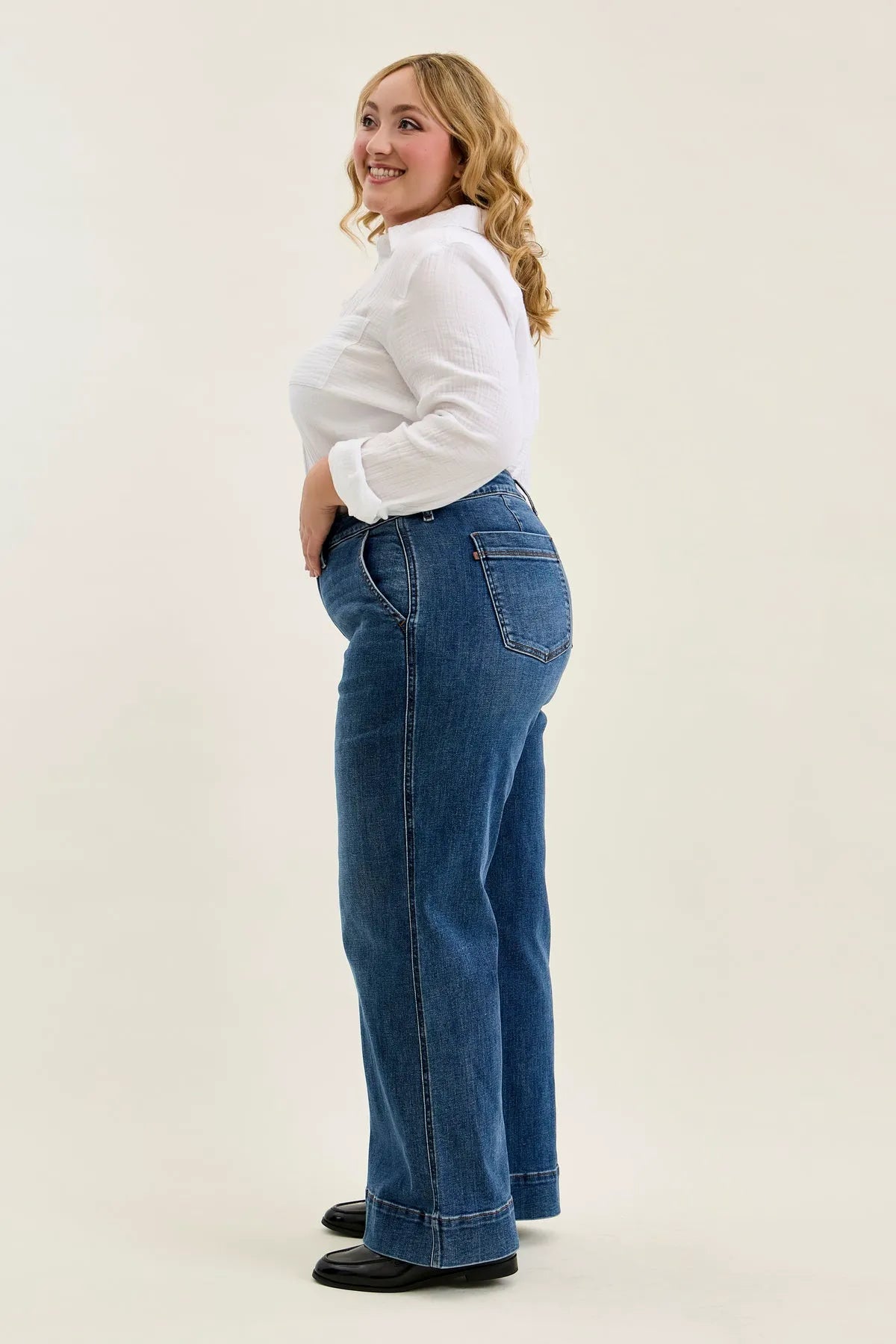 Lux Retro Wide Trouser (Petite) - PLUS