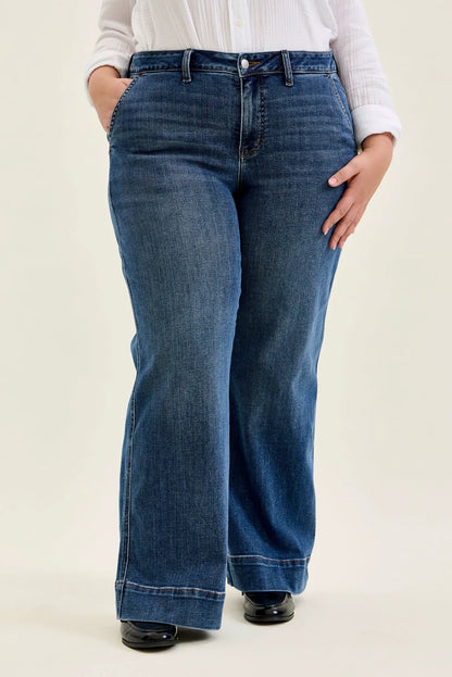 Lux Retro Wide Trouser (Petite) - PLUS
