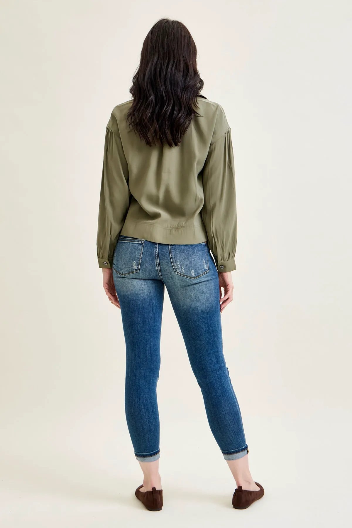 Angie Relaxed Fit Distressed Jeans