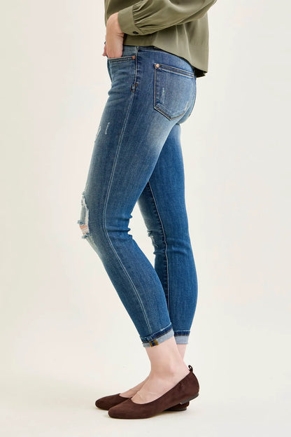 Angie Relaxed Fit Distressed Jeans