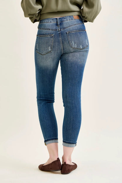 Angie Relaxed Fit Distressed Jeans