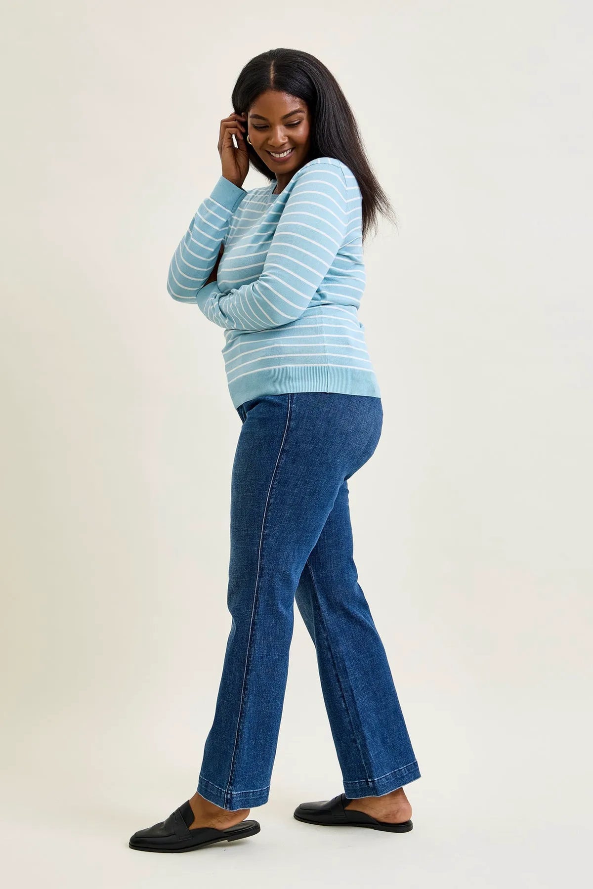 Daisy Bootcut Trousers with TC & Welt Pockets - PLUS