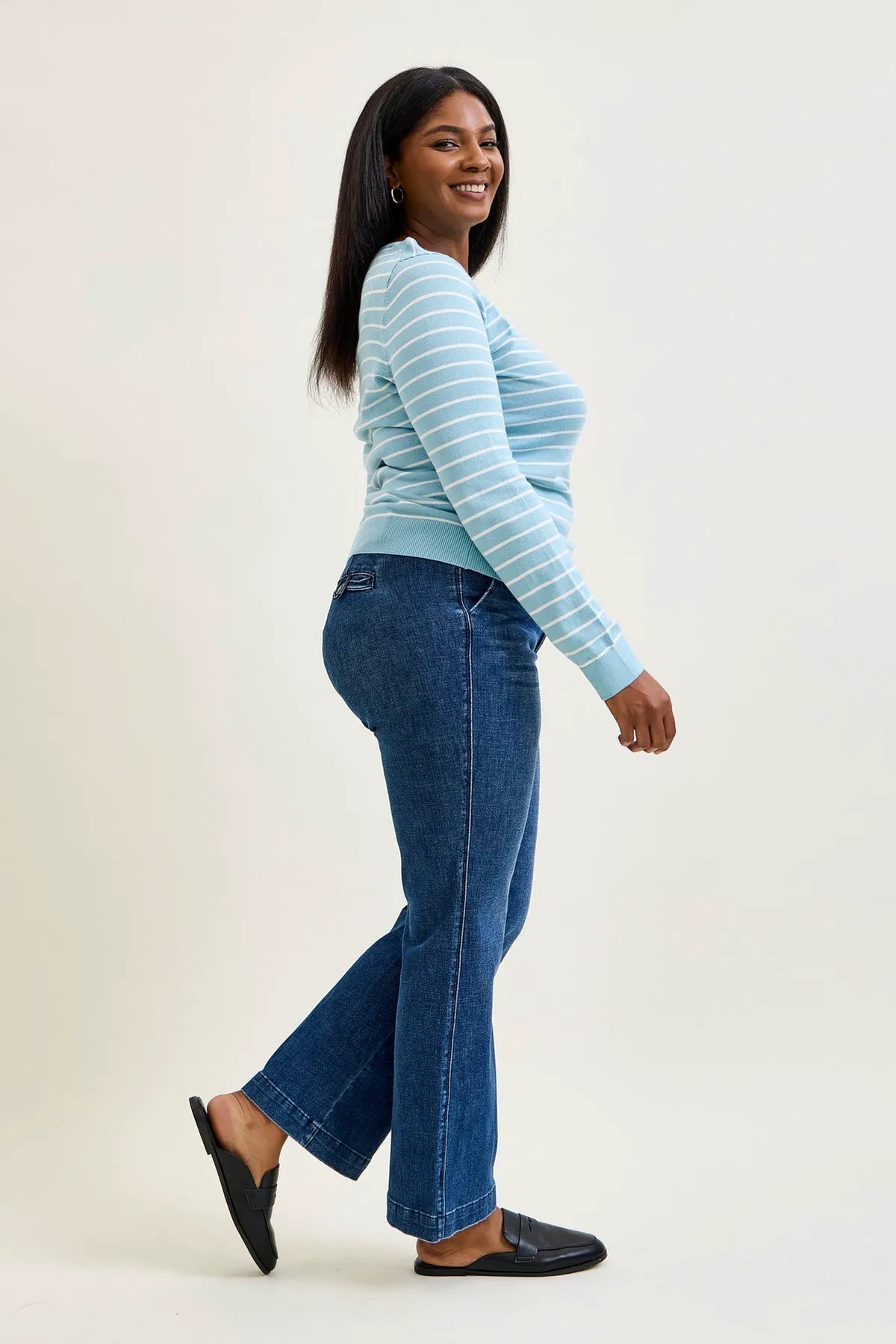 Daisy Bootcut Trousers with TC & Welt Pockets - PLUS