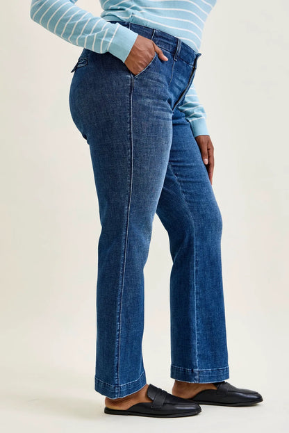 Daisy Bootcut Trousers with TC & Welt Pockets - PLUS
