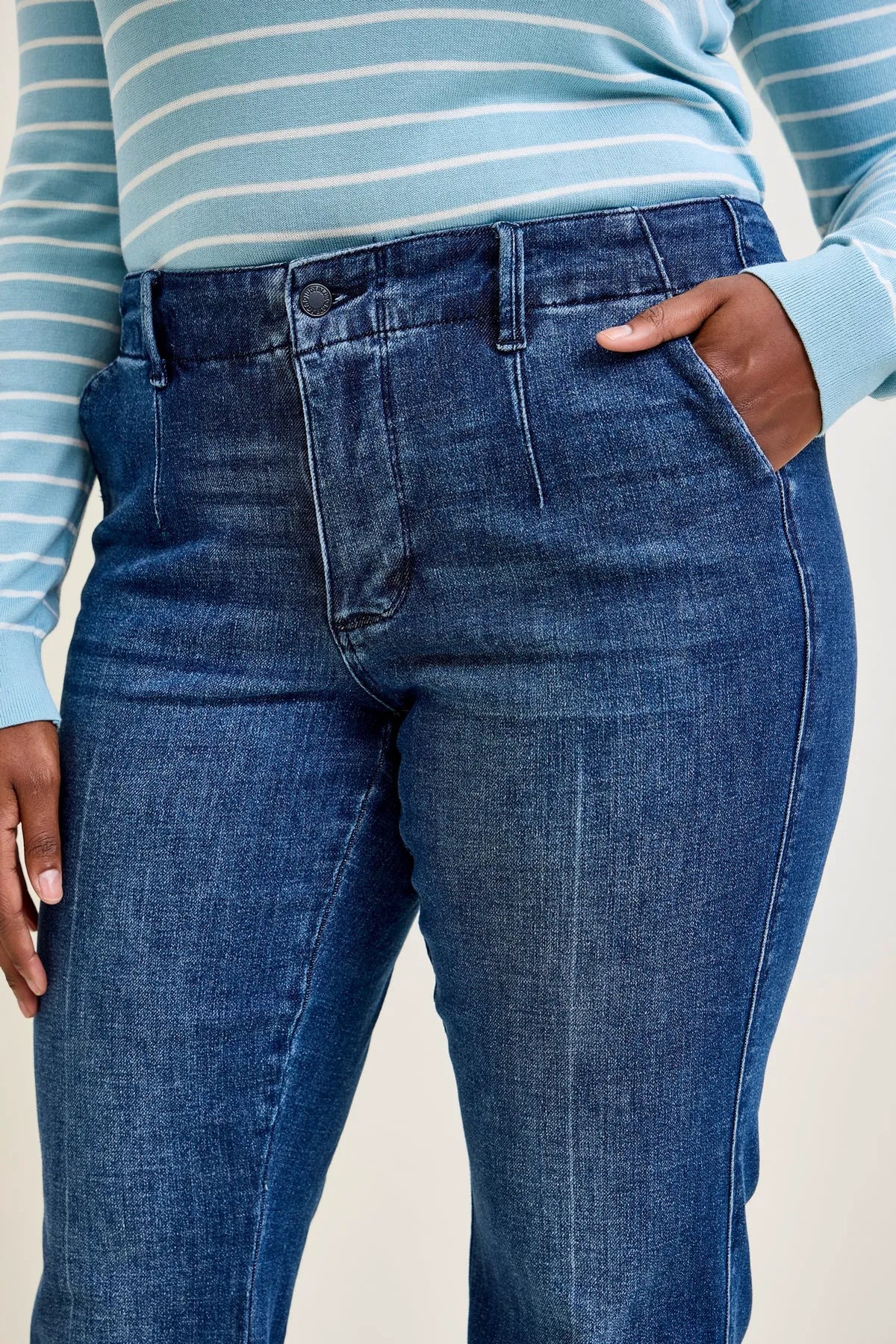 Daisy Bootcut Trousers with TC & Welt Pockets - PLUS