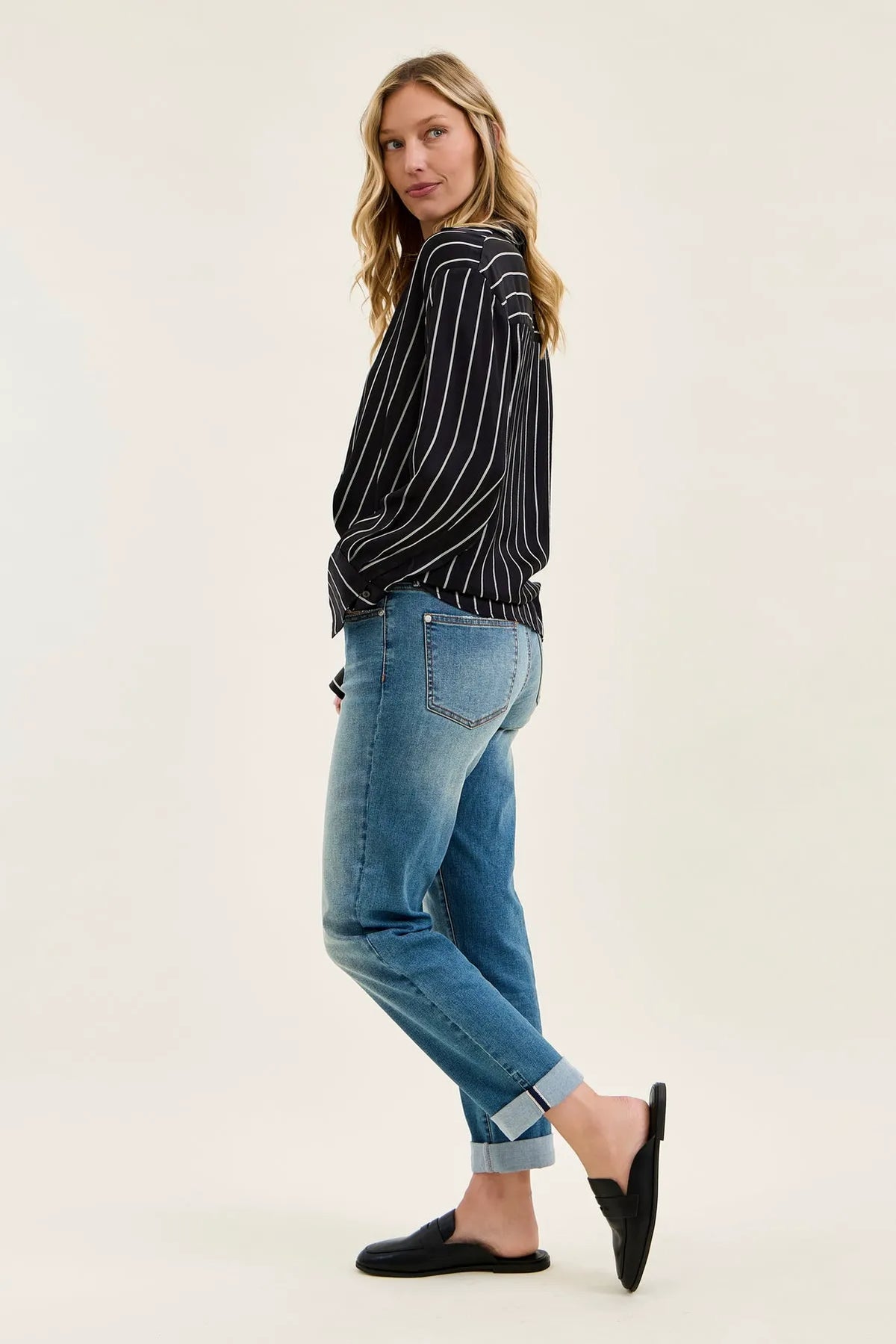 Billie Boyfriend With Cross-Back Belt Loops