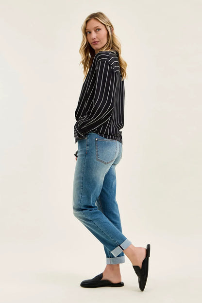 Billie Boyfriend With Cross-Back Belt Loops