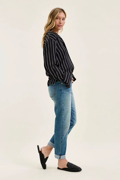 Billie Boyfriend With Cross-Back Belt Loops