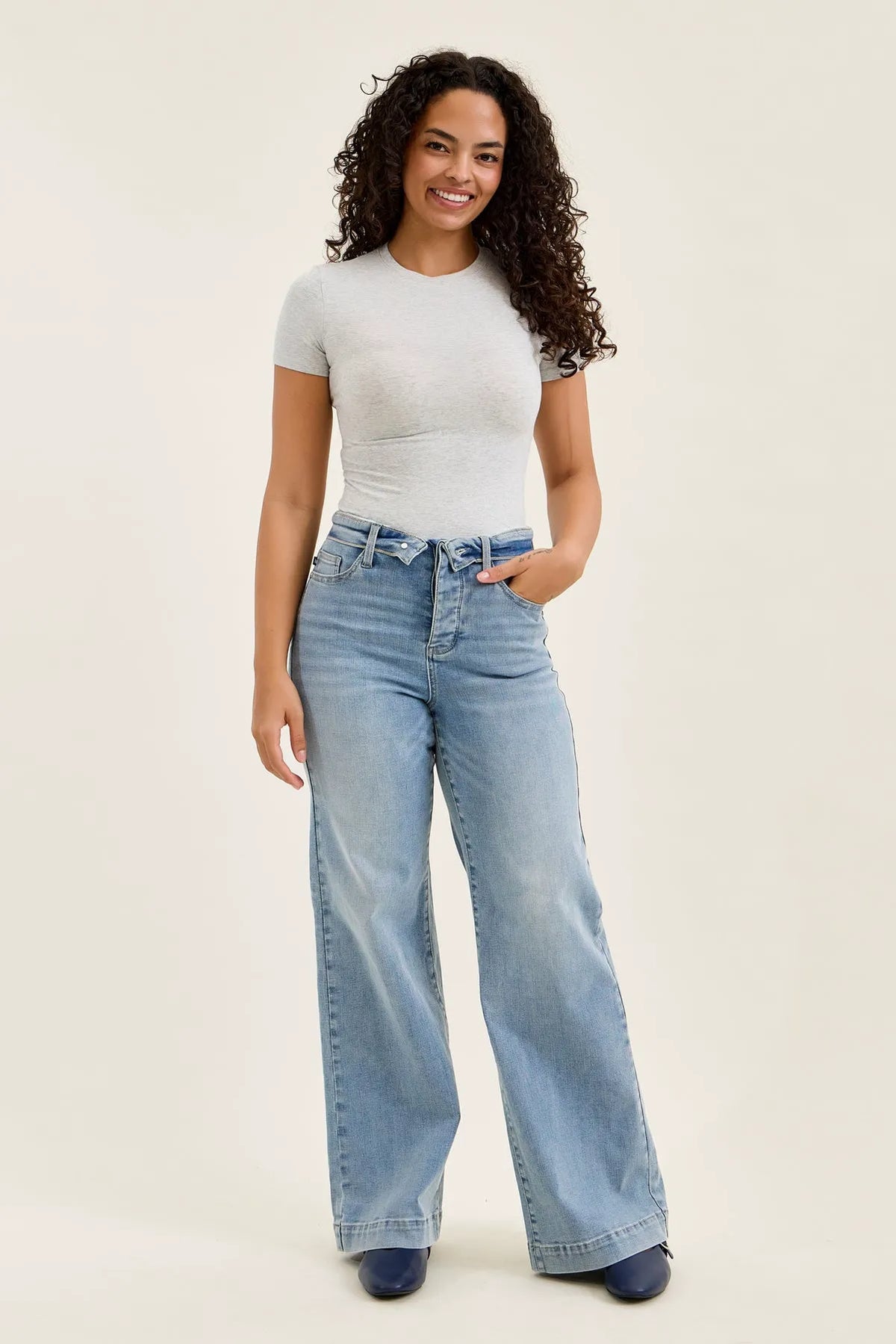 Lux Retro Wide With Fold-Over Waistband