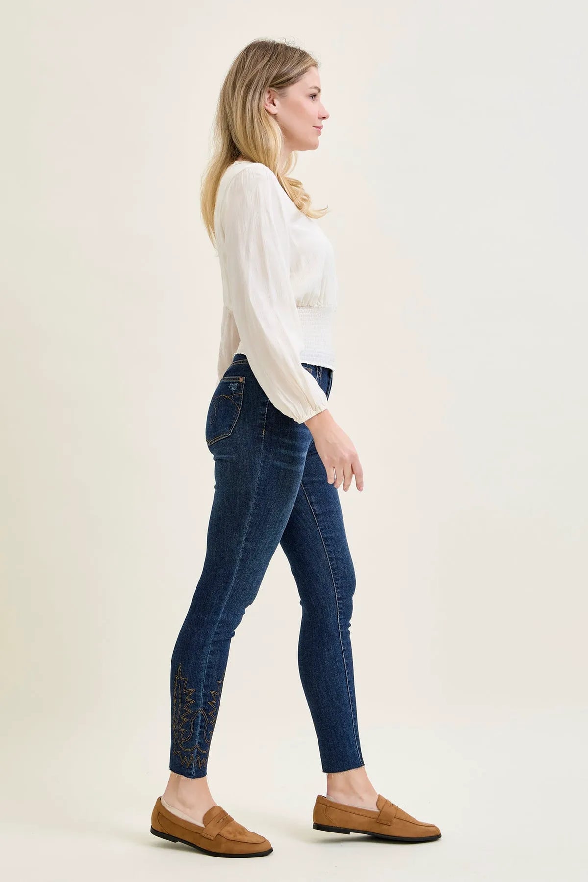 Sienna Skinny With Western Embroidery Detail