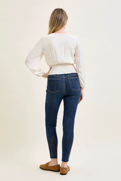 Sienna Skinny With Western Embroidery Detail