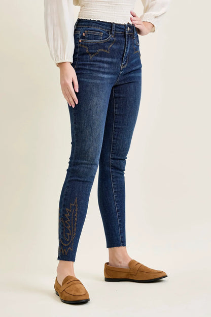 Sienna Skinny With Western Embroidery Detail