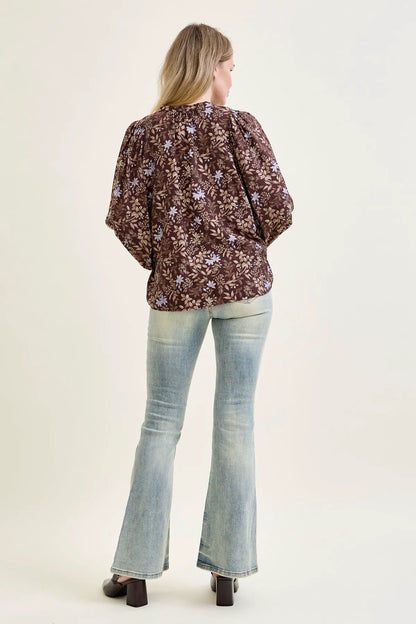 Charlotte Tinted Pin Tack Detail Flare Jeans