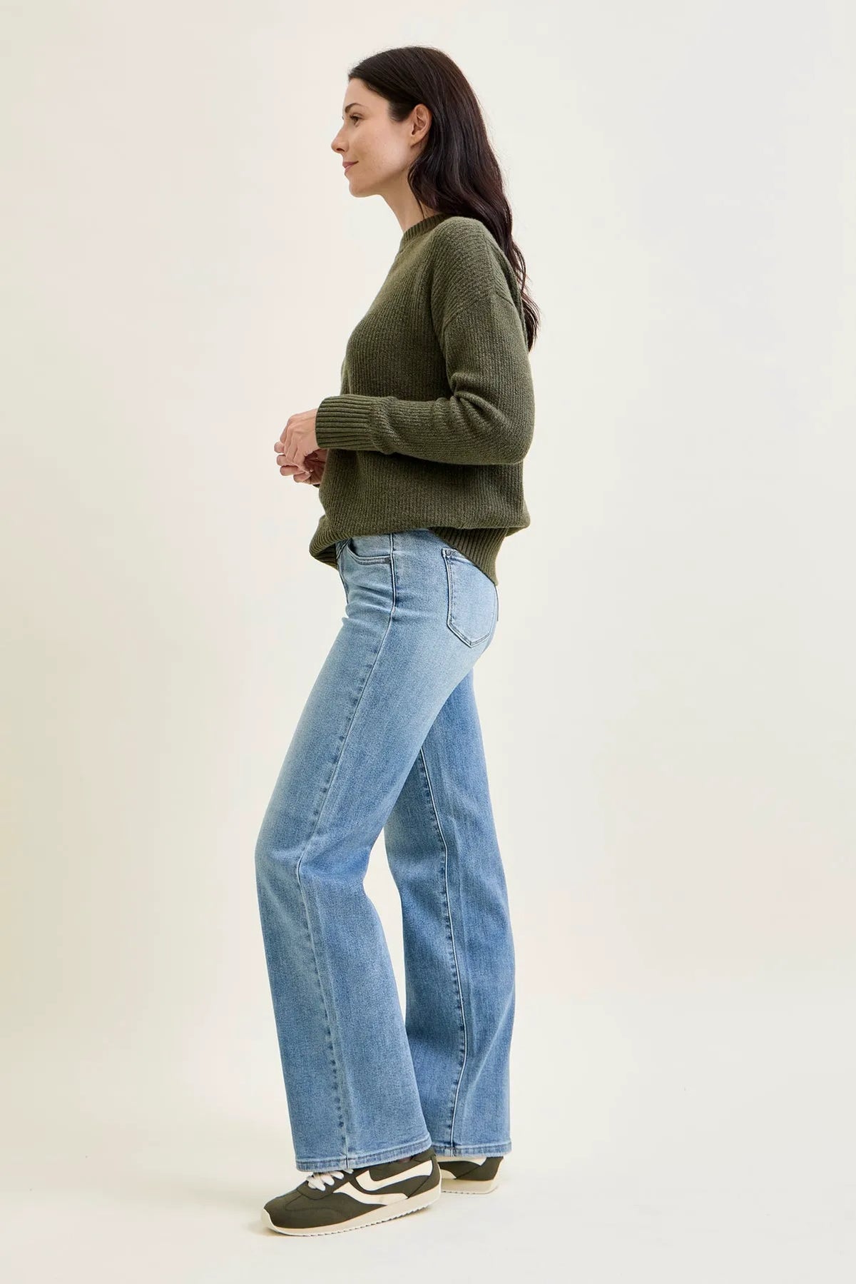 Lux Front Yoke Retro Wide Leg Jeans
