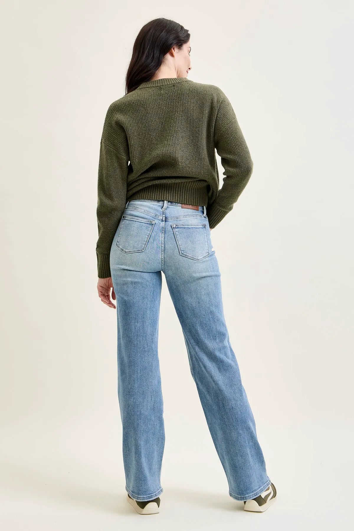 Lux Front Yoke Retro Wide Leg Jeans