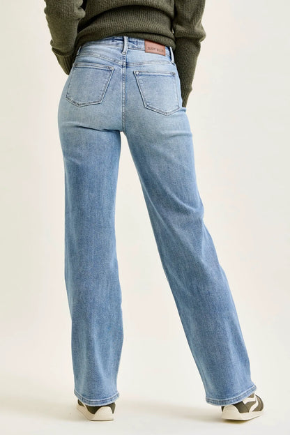 Lux Front Yoke Retro Wide Leg Jeans