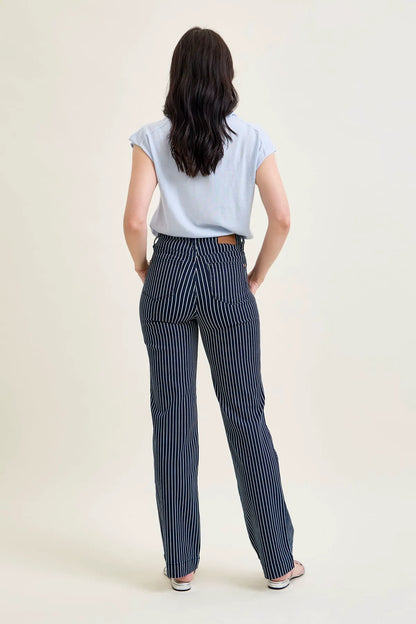 Kimberly Tummy Control Striped Straight Fit
