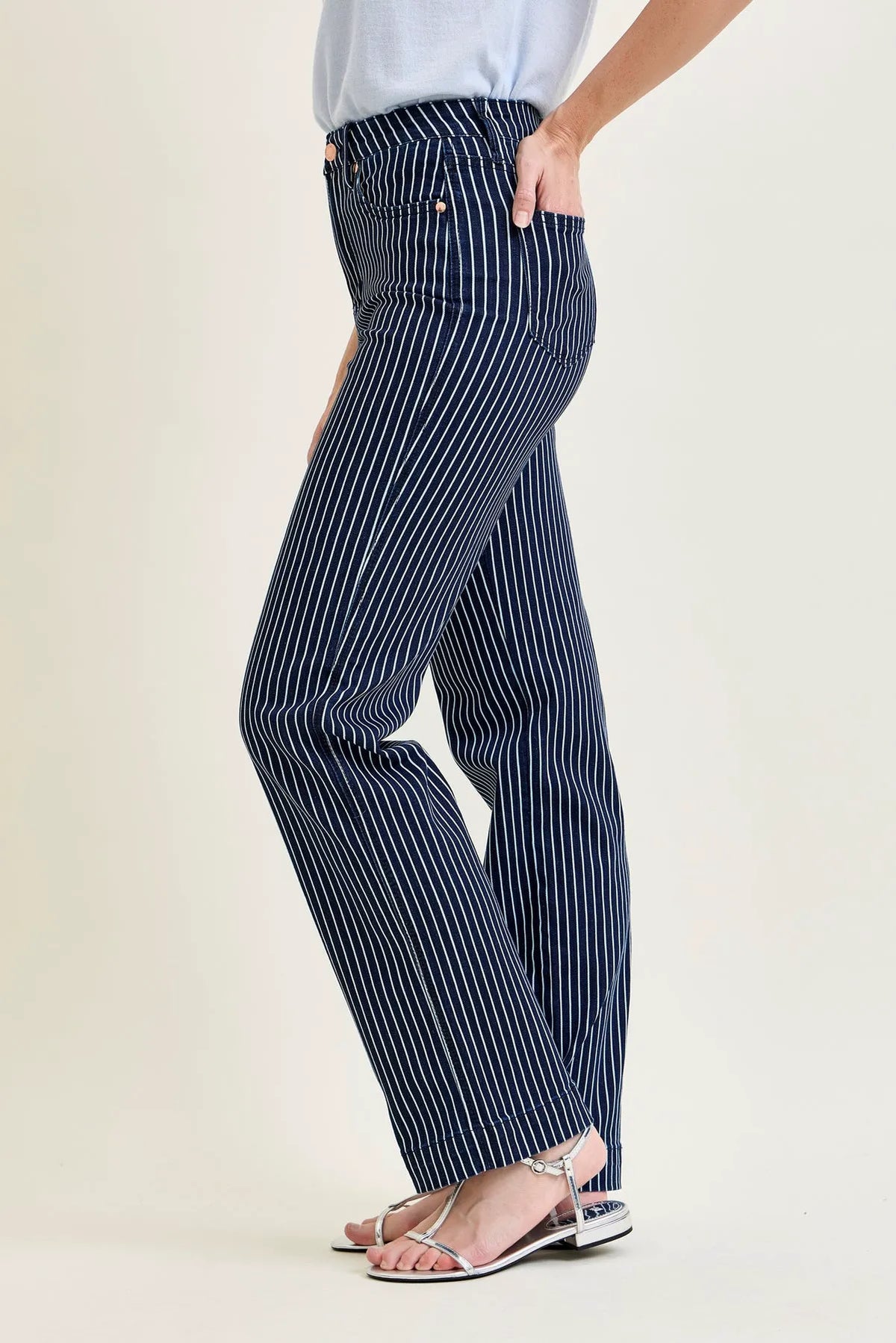 Kimberly Tummy Control Striped Straight Fit