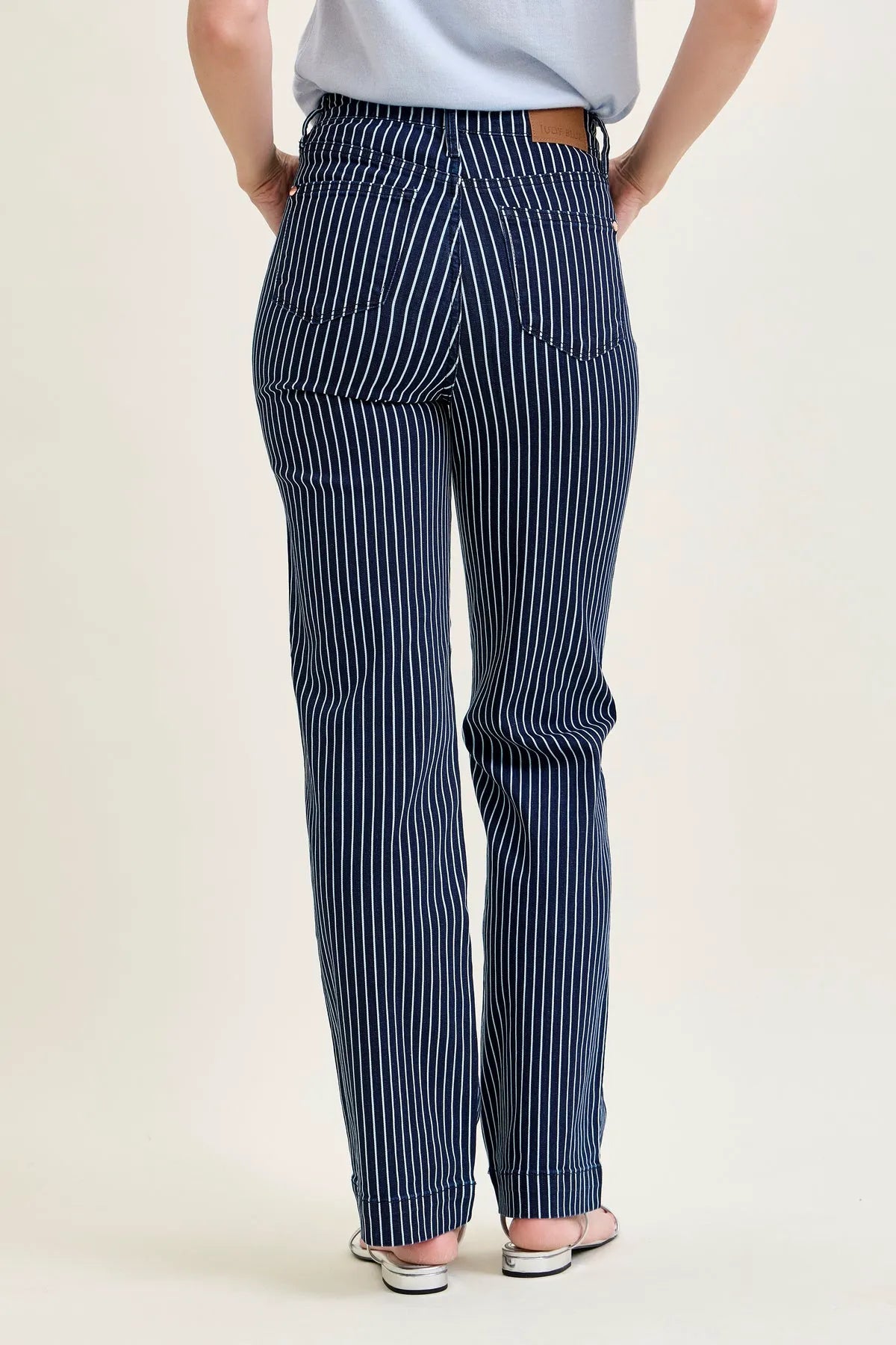 Kimberly Tummy Control Striped Straight Fit