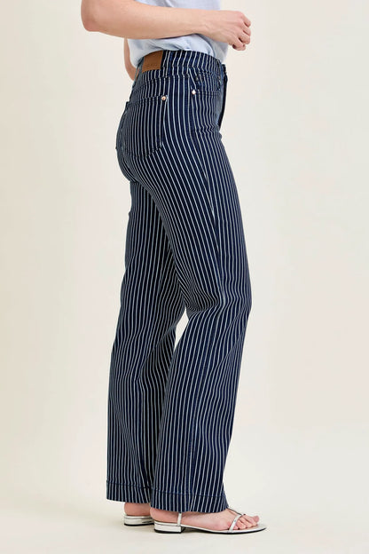 Kimberly Tummy Control Striped Straight Fit