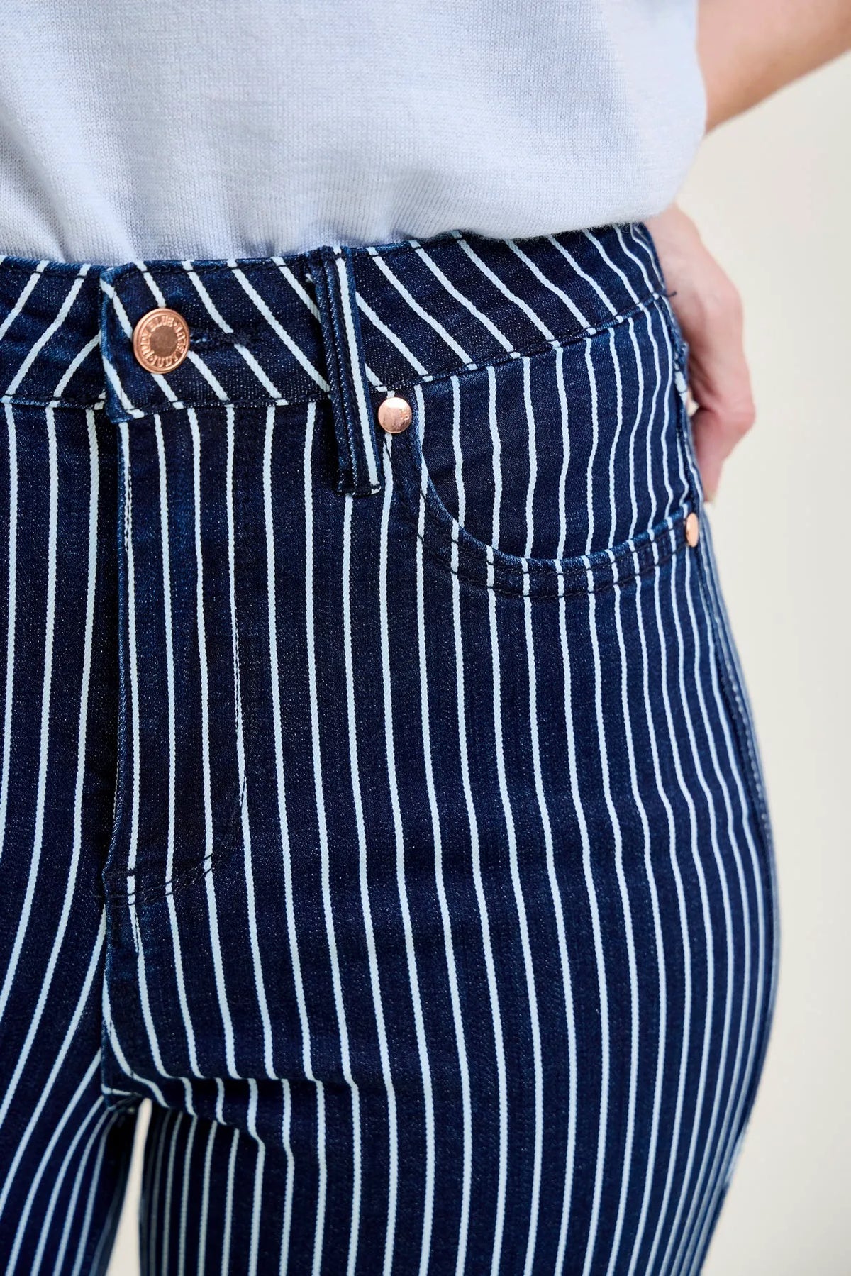 Kimberly Tummy Control Striped Straight Fit