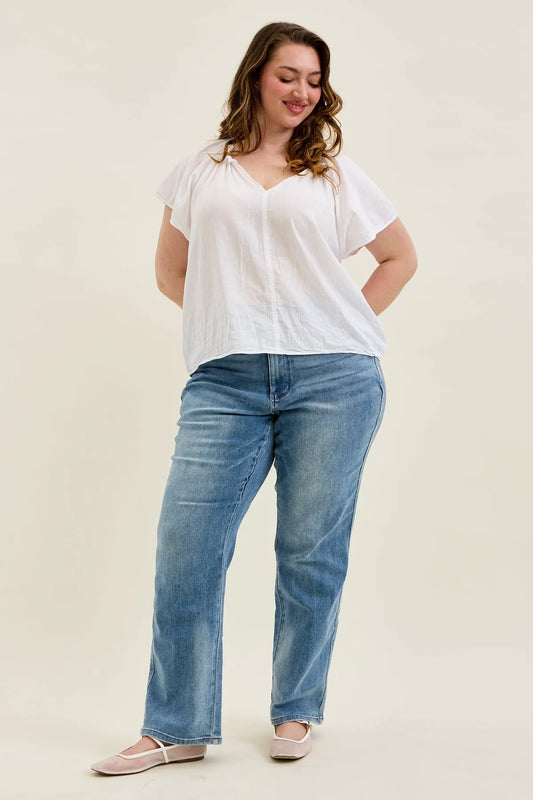 Kimberly Tummy Control Straight Jeans - PLUS