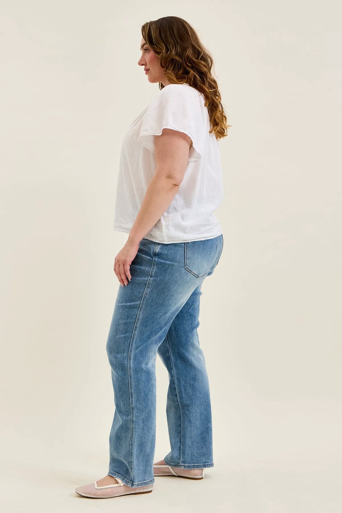 Kimberly Tummy Control Straight Jeans - PLUS
