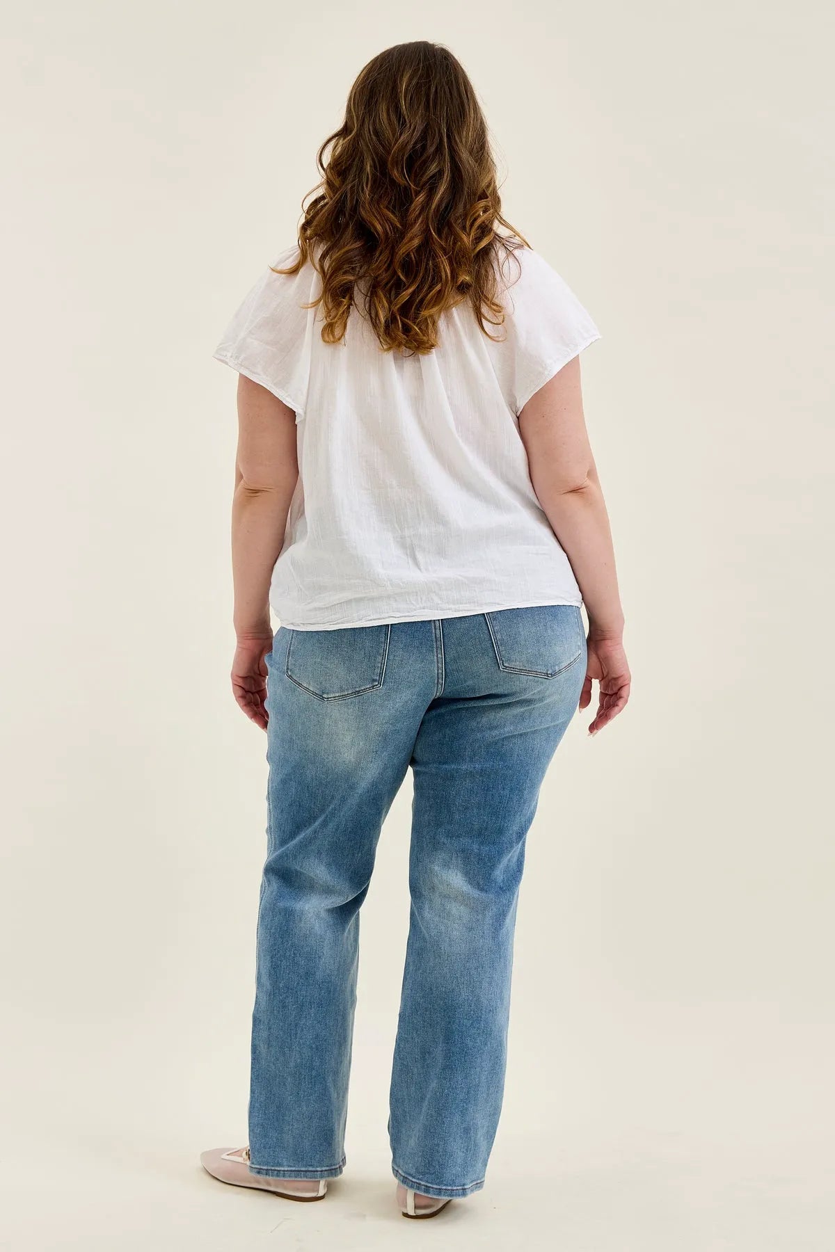Kimberly Tummy Control Straight Jeans - PLUS