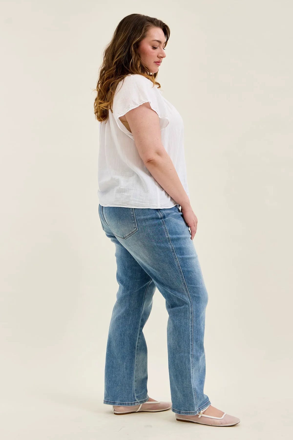 Kimberly Tummy Control Straight Jeans - PLUS