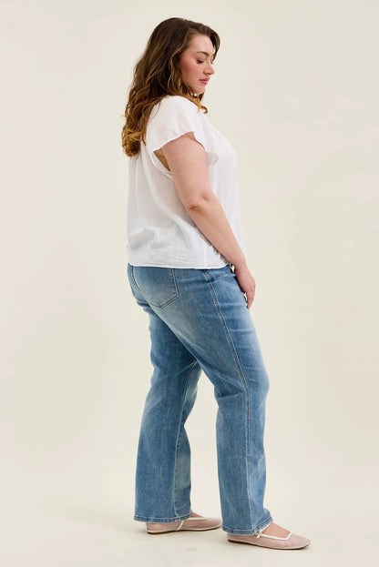 Kimberly Tummy Control Straight Jeans - PLUS