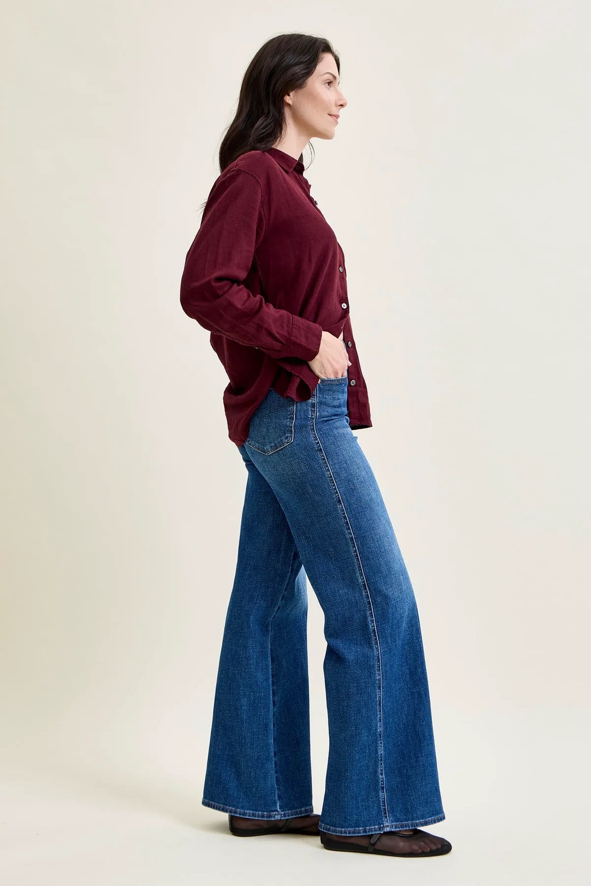 Lux Tummy Control Retro Wide Leg Jeans