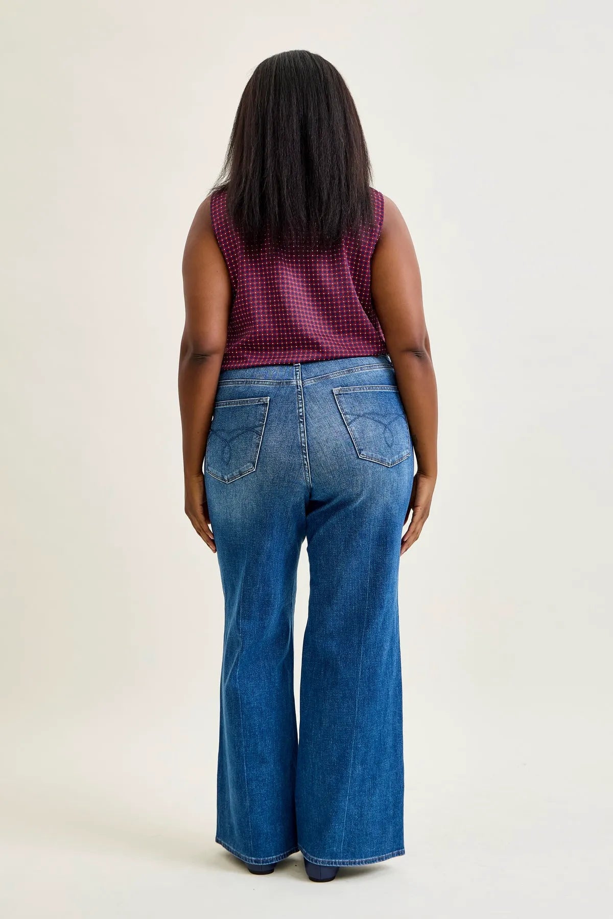 Lux Tummy Control Retro Wide Leg Jeans - PLUS