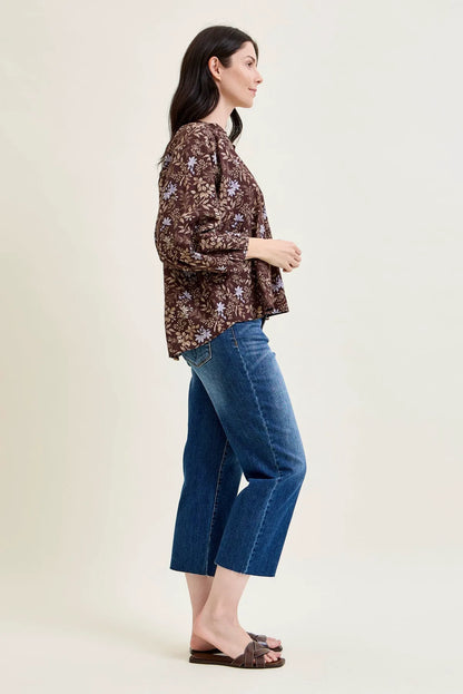 Dottie Back Pocket Classic Cropped Wide Leg Jeans