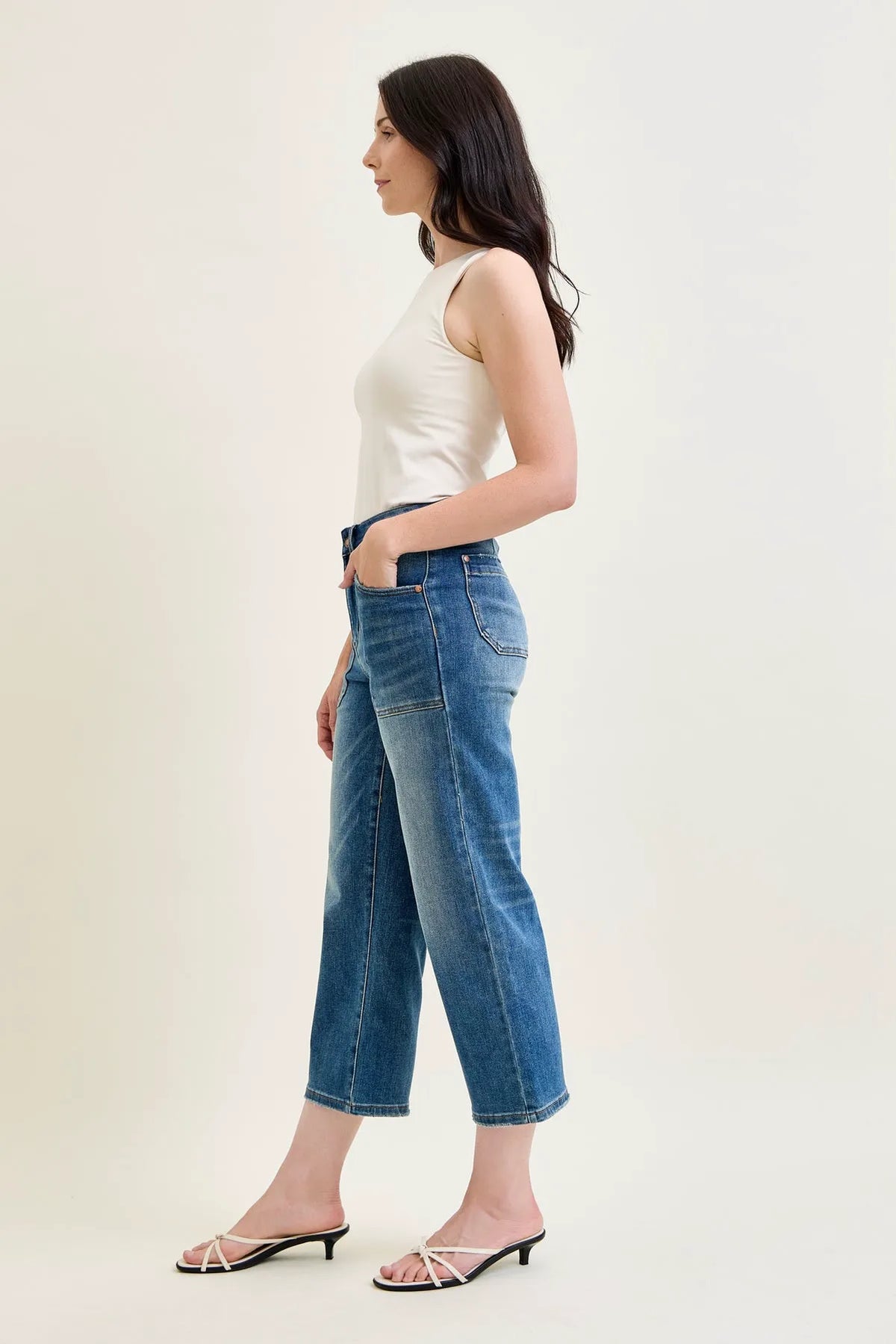 Lux Utility Pockets Cropped Wide Leg