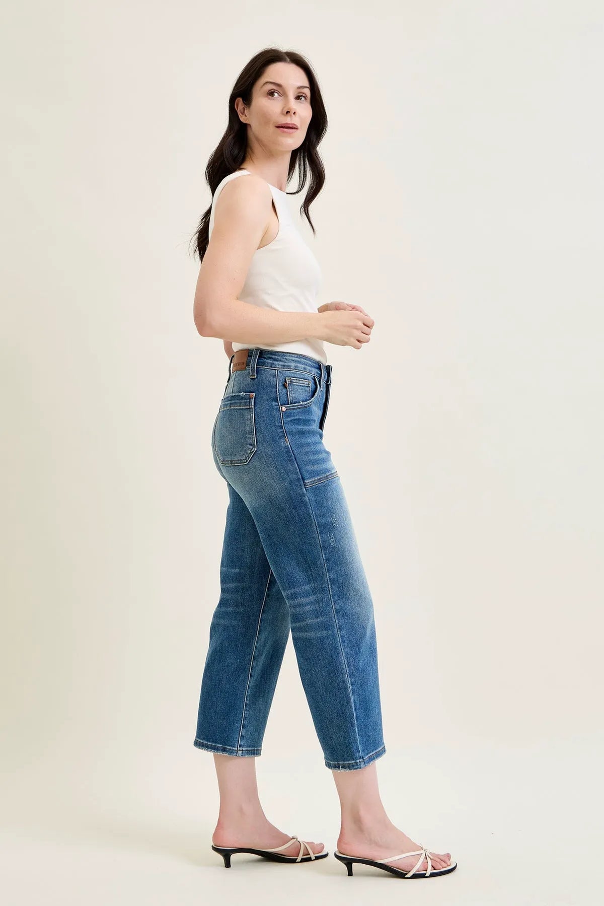 Lux Utility Pockets Cropped Wide Leg