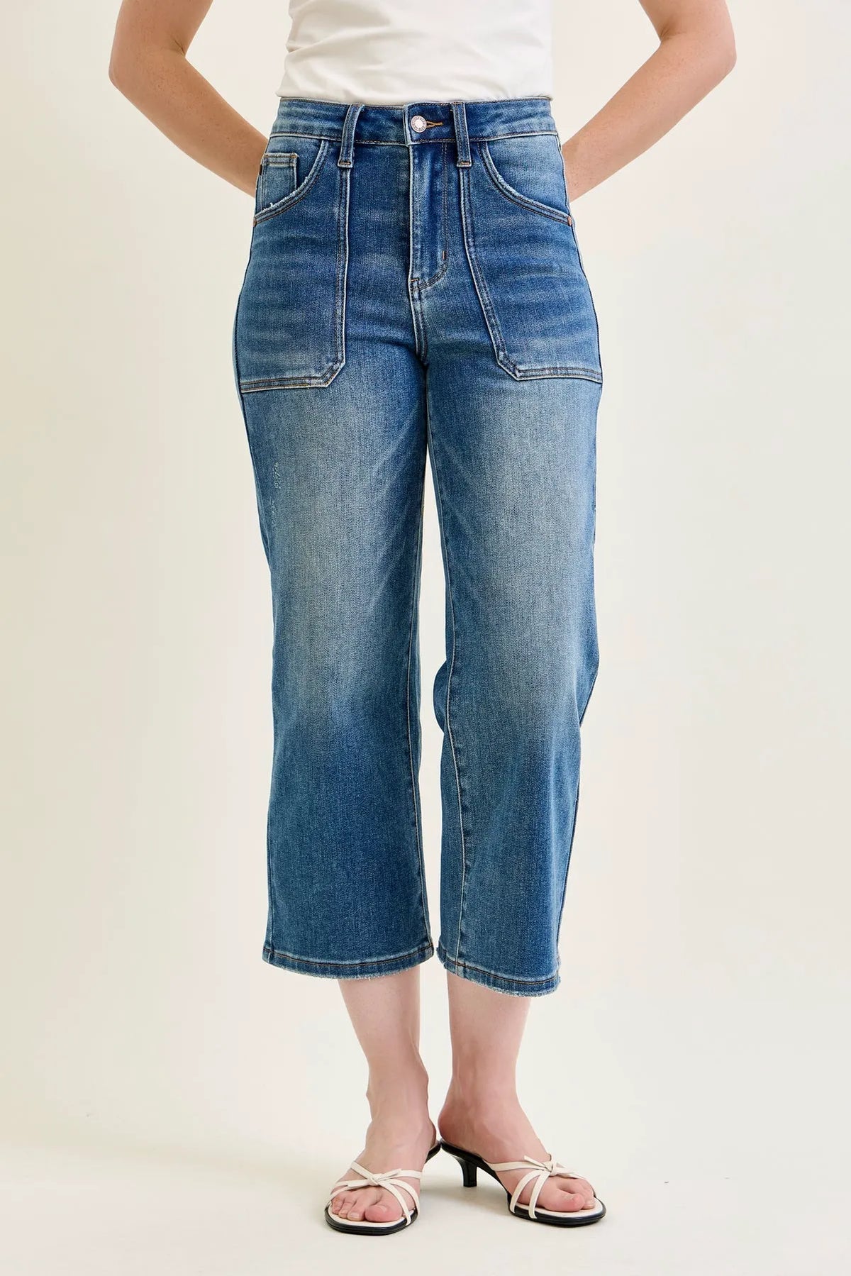 Lux Utility Pockets Cropped Wide Leg