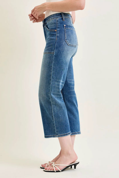Lux Utility Pockets Cropped Wide Leg