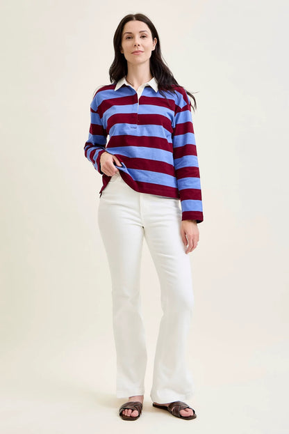 Lara White Slim Boot with Side Slit