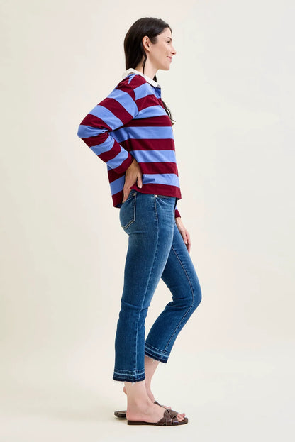 Amy Vintage Wash Kick Flare With Released Hem