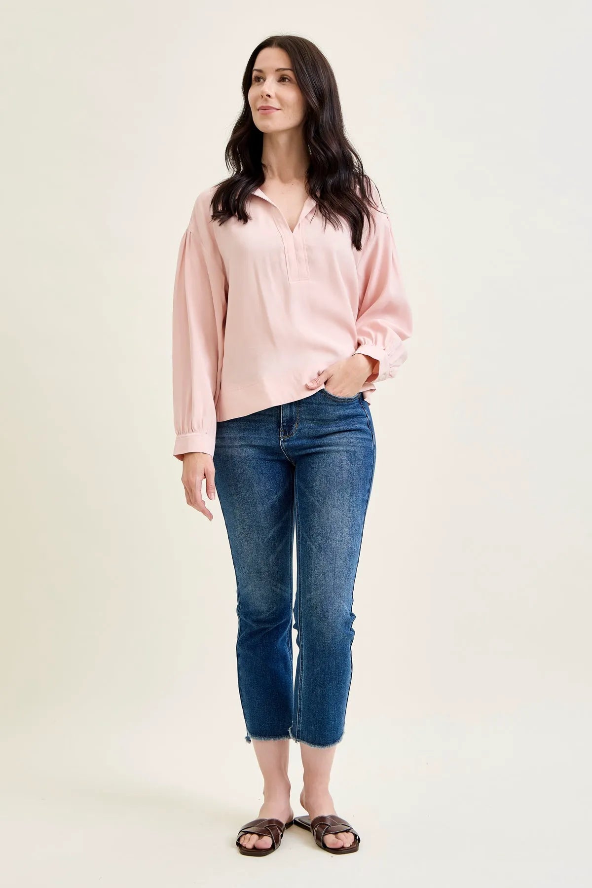 Amy Dark Wash Kick Flare