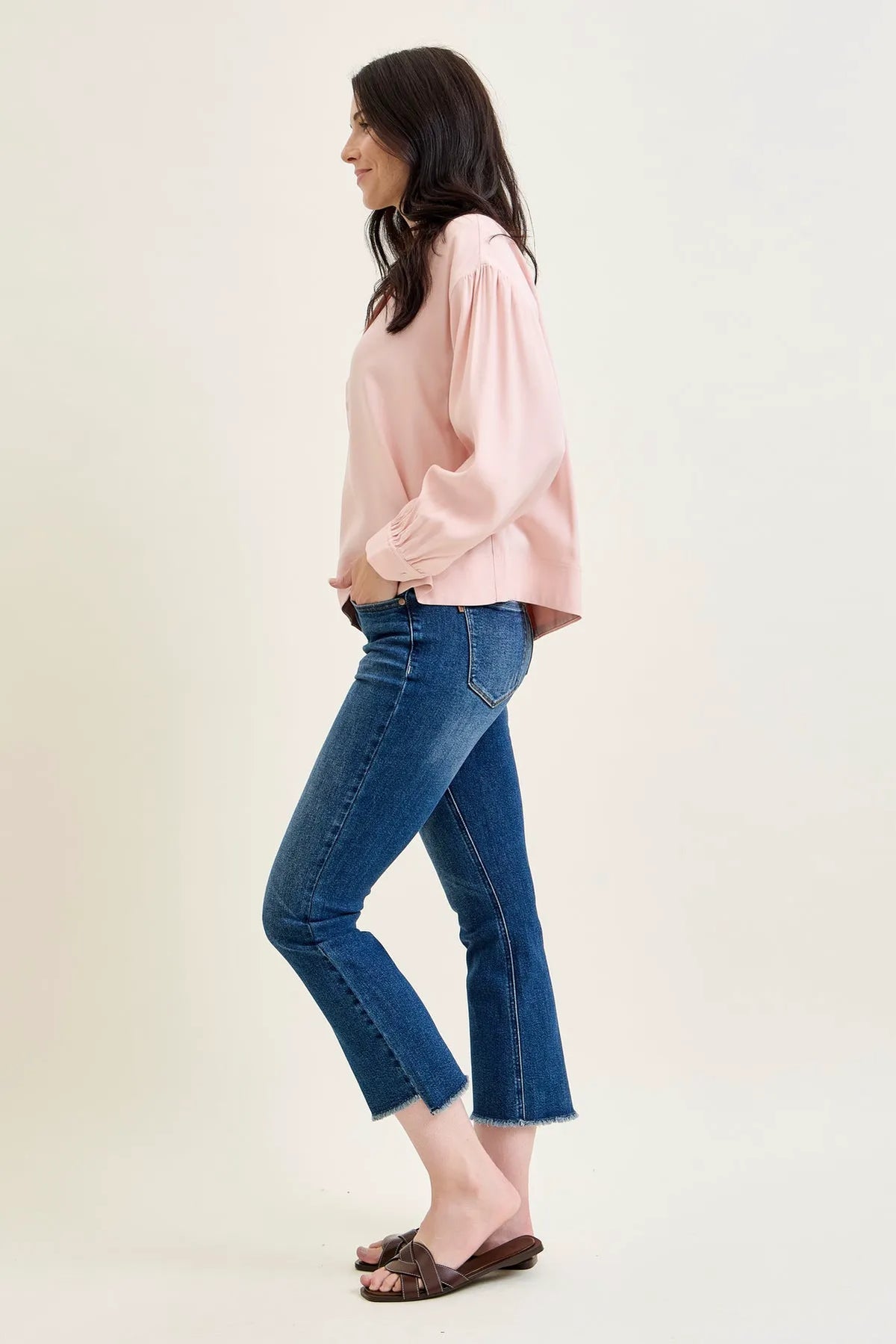 Amy Dark Wash Kick Flare